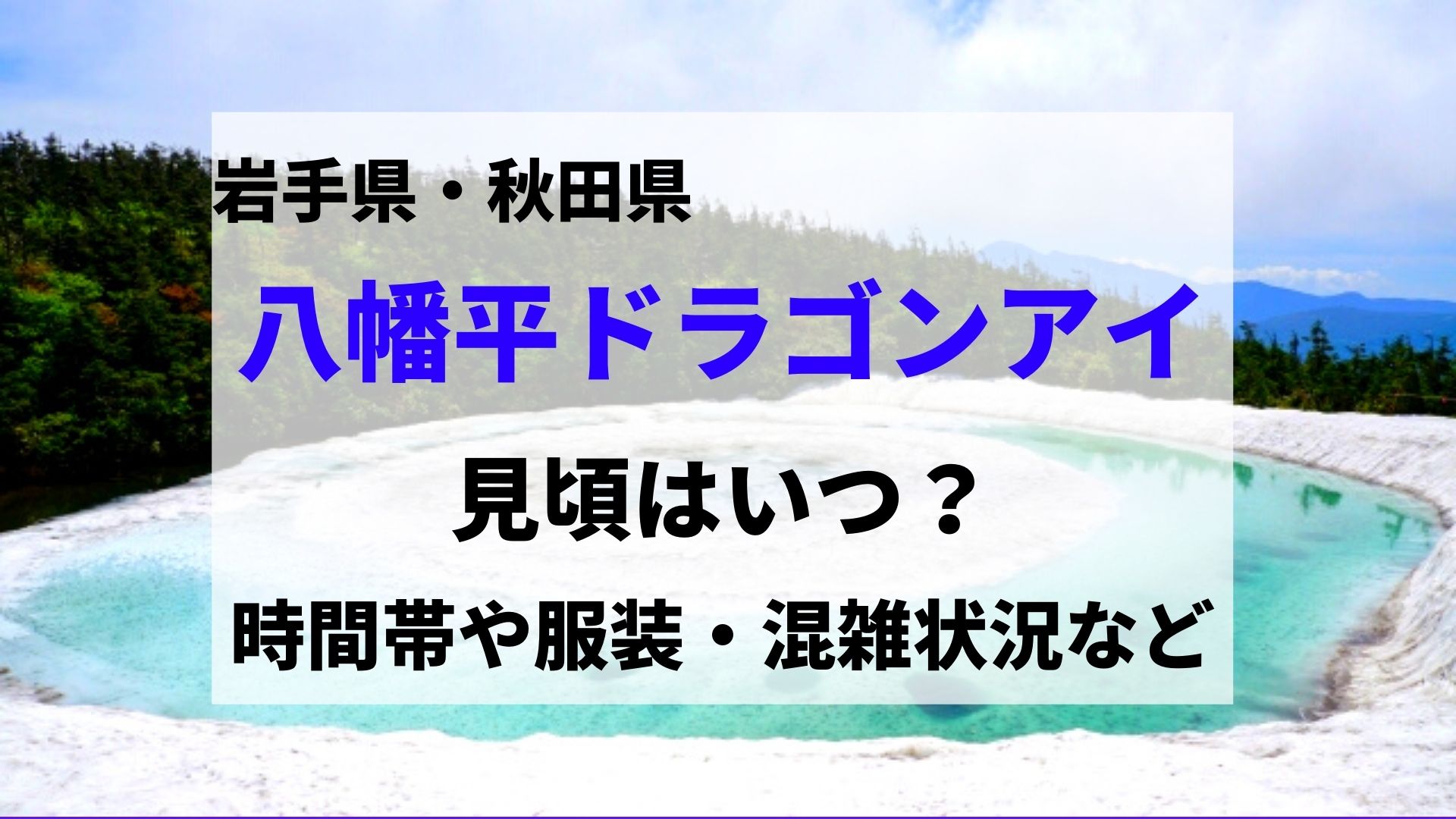 ドラゴンアイ22の見頃は 時間帯や服装 八幡平の混雑状況など まろにこ
