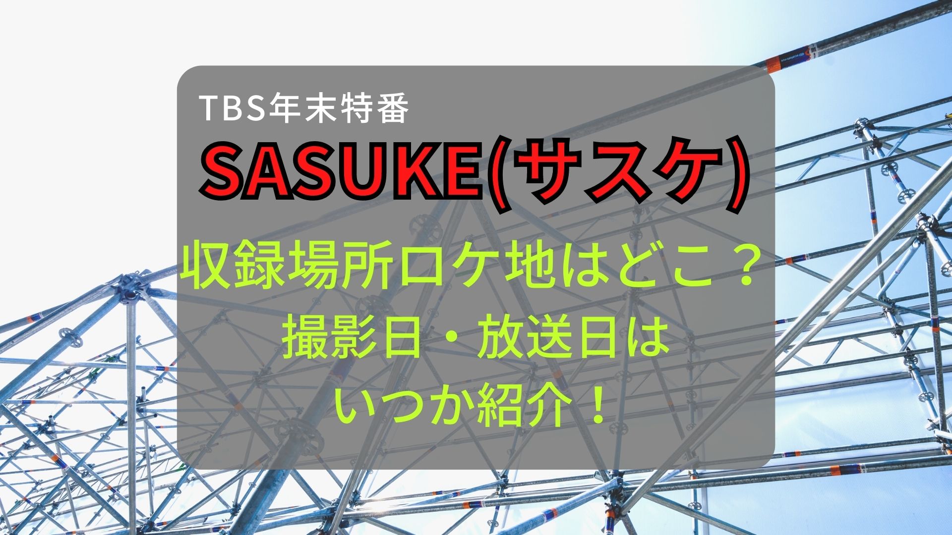 sasuke 収録 日