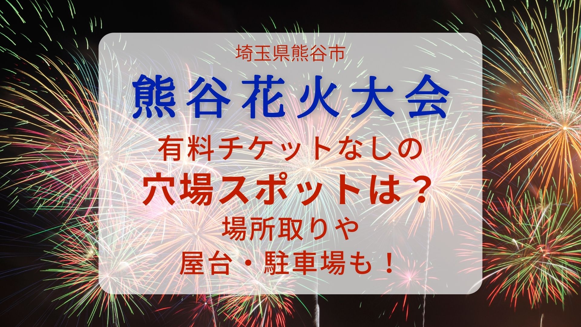 熊谷花火大会チケット - その他